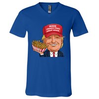 Trump 2024 French Fry Make French Fries Great Again V-Neck T-Shirt