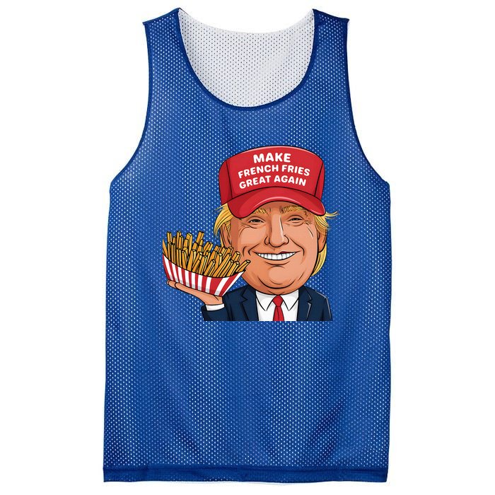 Trump 2024 French Fry Make French Fries Great Again Mesh Reversible Basketball Jersey Tank