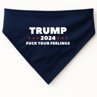 Trump 2024 Fuck Your Feelings USA-Made Doggie Bandana