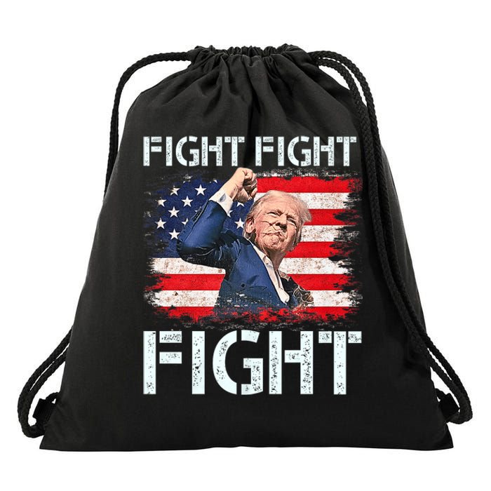 Trump 2024 Fight Fight Fight Trump Signals To Americans To Fight Drawstring Bag