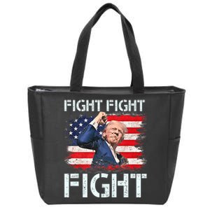 Trump 2024 Fight Fight Fight Trump Signals To Americans To Fight Zip Tote Bag