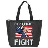 Trump 2024 Fight Fight Fight Trump Signals To Americans To Fight Zip Tote Bag