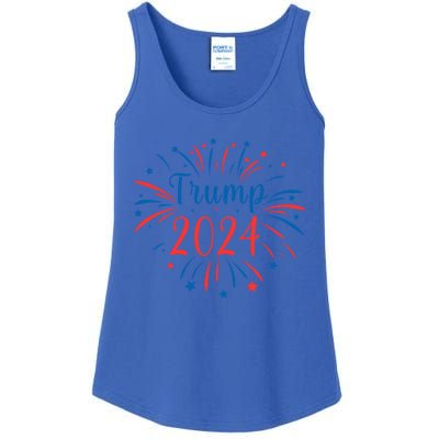 Trump 2024 Firework Support Election Meaningful Gift Ladies Essential Tank