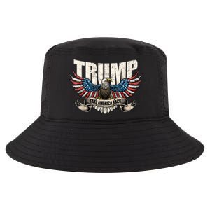 Trump 2024 Flag Take America Back Donald Trump 2024 Patriotic Donald Trump Cool Comfort Performance Bucket Hat