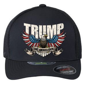 Trump 2024 Flag Take America Back Donald Trump 2024 Patriotic Donald Trump Flexfit Unipanel Trucker Cap