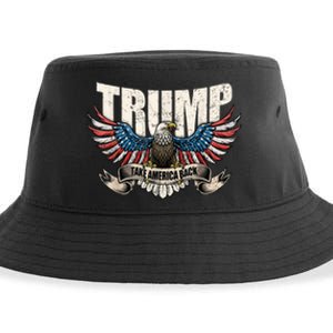 Trump 2024 Flag Take America Back Donald Trump 2024 Patriotic Donald Trump Sustainable Bucket Hat