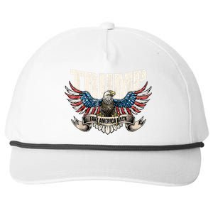 Trump 2024 Flag Take America Back Donald Trump 2024 Patriotic Donald Trump Snapback Five-Panel Rope Hat