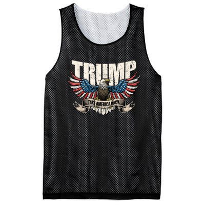 Trump 2024 Flag Take America Back Donald Trump 2024 Patriotic Donald Trump Mesh Reversible Basketball Jersey Tank