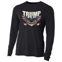 Trump 2024 Flag Take America Back Donald Trump 2024 Patriotic Donald Trump Cooling Performance Long Sleeve Crew