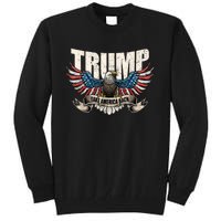 Trump 2024 Flag Take America Back Donald Trump 2024 Patriotic Donald Trump Tall Sweatshirt