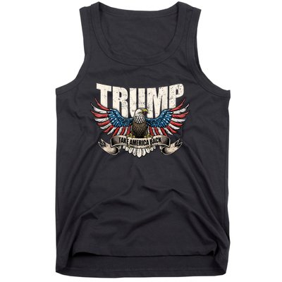 Trump 2024 Flag Take America Back Donald Trump 2024 Patriotic Donald Trump Tank Top