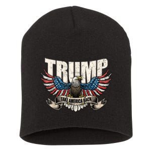 Trump 2024 Flag Take America Back Donald Trump 2024 Patriotic Donald Trump Short Acrylic Beanie