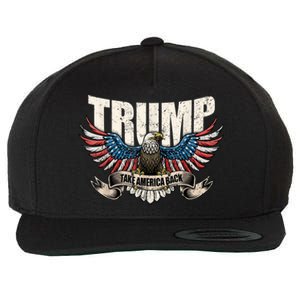 Trump 2024 Flag Take America Back Donald Trump 2024 Patriotic Donald Trump Wool Snapback Cap