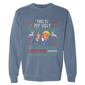 Trump 2024 Funny Xmas Ugly Thanksgiving Gift Garment-Dyed Sweatshirt