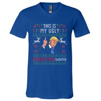 Trump 2024 Funny Xmas Ugly Thanksgiving Gift V-Neck T-Shirt