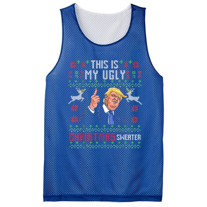 Trump 2024 Funny Xmas Ugly Thanksgiving Gift Mesh Reversible Basketball Jersey Tank