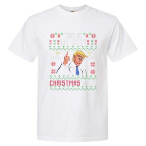 Trump 2024 Funny Xmas Ugly Thanksgiving Gift Garment-Dyed Heavyweight T-Shirt