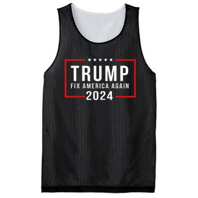 Trump 2024 Fix America Again Donald Trump 2024 Mesh Reversible Basketball Jersey Tank