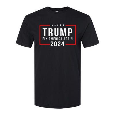 Trump 2024 Fix America Again Donald Trump 2024 Softstyle CVC T-Shirt