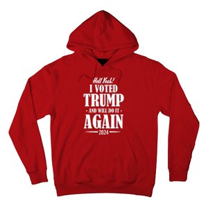 Trump 2024 Funny Patriotic President Voting Election Hoodie