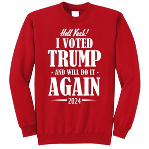 Trump 2024 Funny Patriotic President Voting Election Sweatshirt