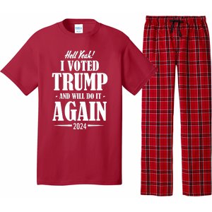 Trump 2024 Funny Patriotic President Voting Election Pajama Set