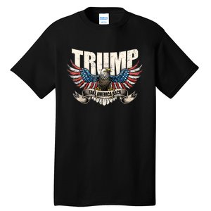 Trump 2024 Flag Take America Back Donald Trump Tall T-Shirt