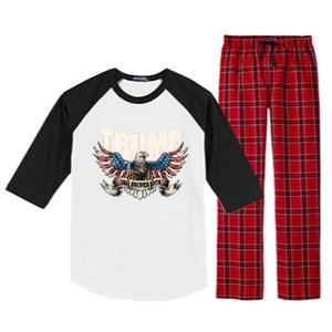 Trump 2024 Flag Take America Back Donald Trump Raglan Sleeve Pajama Set