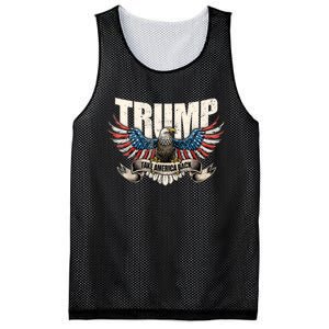 Trump 2024 Flag Take America Back Donald Trump Mesh Reversible Basketball Jersey Tank