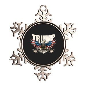 Trump 2024 Flag Take America Back Donald Trump Metallic Star Ornament