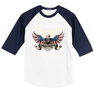 Trump 2024 Flag Take America Back Donald Trump Baseball Sleeve Shirt