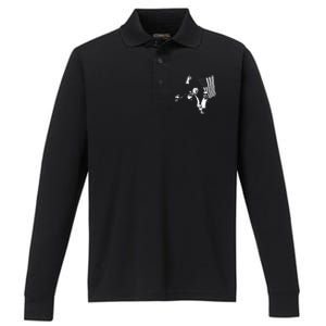 Trump 2024 Fear Not American Hero Fight Fight Fight Maga Gift Performance Long Sleeve Polo