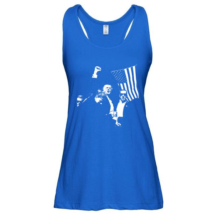 Trump 2024 Fear Not American Hero Fight Fight Fight Maga Gift Ladies Essential Flowy Tank