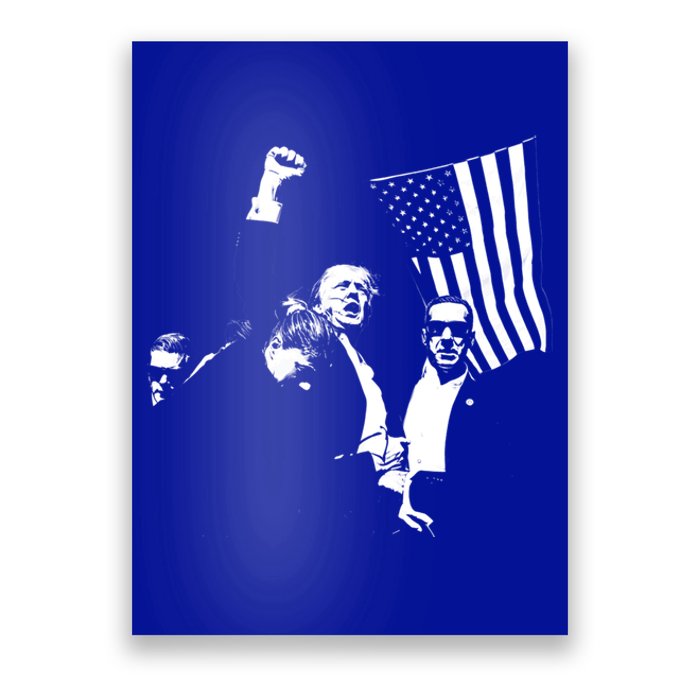 Trump 2024 Fear Not American Hero Fight Fight Fight Maga Gift Poster