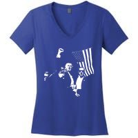 Trump 2024 Fear Not American Hero Fight Fight Fight Maga Gift Women's V-Neck T-Shirt