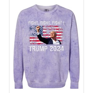 Trump 2024 Fight Fight Fight Trump President Election 2024 Colorblast Crewneck Sweatshirt