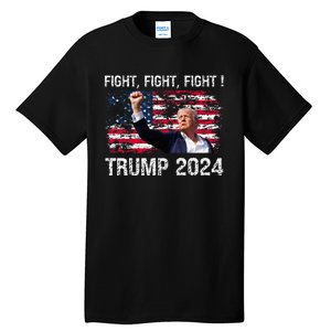 Trump 2024 Fight Fight Fight Trump President Election 2024 Tall T-Shirt