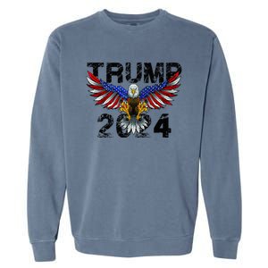 Trump 2024 Flag American Holiday Garment-Dyed Sweatshirt