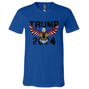 Trump 2024 Flag American Holiday V-Neck T-Shirt