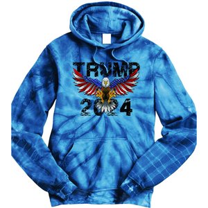 Trump 2024 Flag American Holiday Tie Dye Hoodie