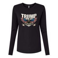 Trump 2024 Flag Take America Back Wo Donald Trump Womens Cotton Relaxed Long Sleeve T-Shirt