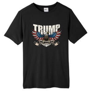 Trump 2024 Flag Take America Back Wo Donald Trump Tall Fusion ChromaSoft Performance T-Shirt