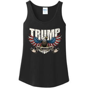 Trump 2024 Flag Take America Back Wo Donald Trump Ladies Essential Tank