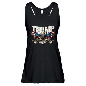 Trump 2024 Flag Take America Back Wo Donald Trump Ladies Essential Flowy Tank