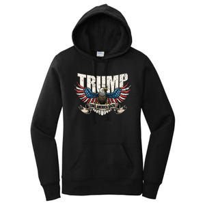 Trump 2024 Flag Take America Back Wo Donald Trump Women's Pullover Hoodie