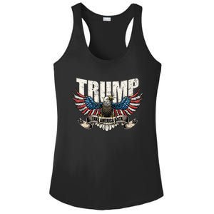 Trump 2024 Flag Take America Back Wo Donald Trump Ladies PosiCharge Competitor Racerback Tank