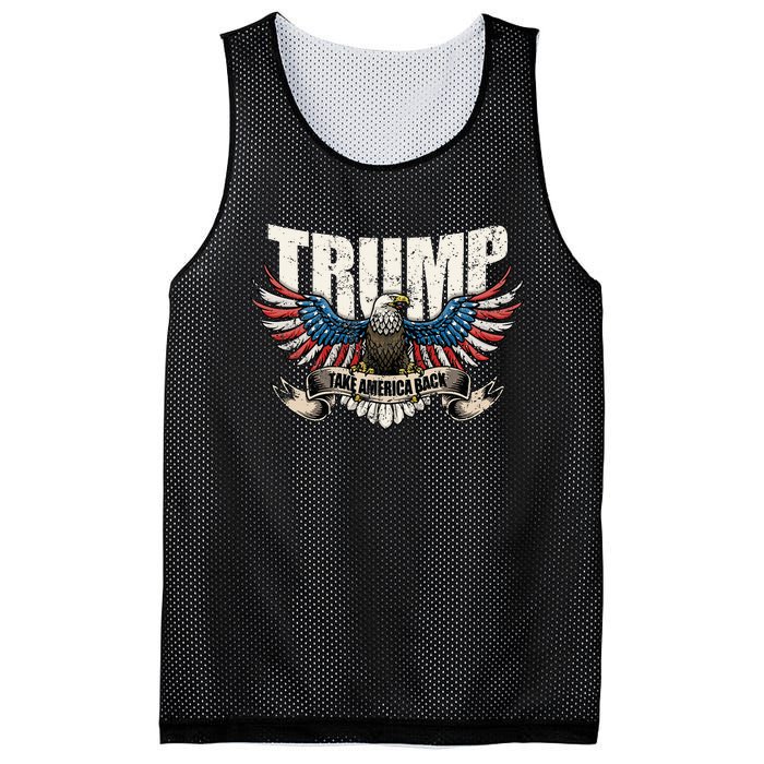 Trump 2024 Flag Take America Back Wo Donald Trump Mesh Reversible Basketball Jersey Tank