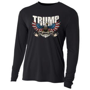 Trump 2024 Flag Take America Back Wo Donald Trump Cooling Performance Long Sleeve Crew