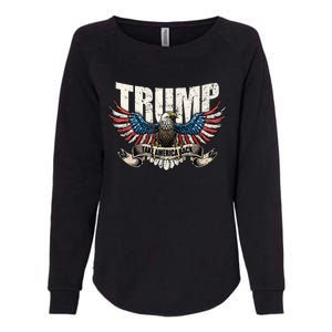 Trump 2024 Flag Take America Back Wo Donald Trump Womens California Wash Sweatshirt