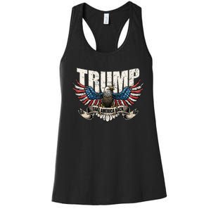 Trump 2024 Flag Take America Back Wo Donald Trump Women's Racerback Tank